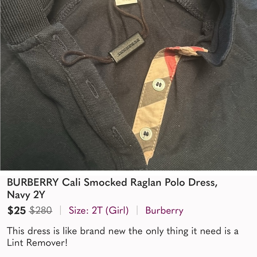 Burberry polo dress